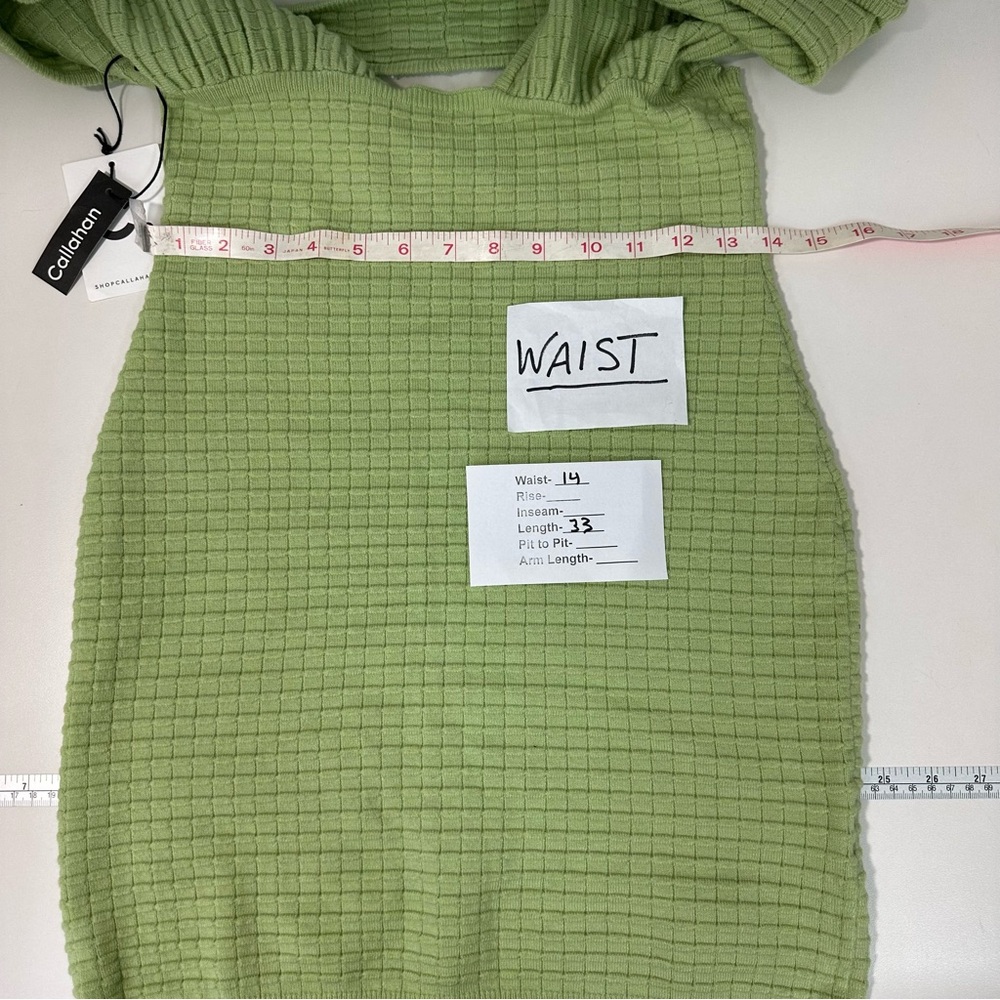 Callahan Knitwear Mimi Mini Halter Knit Dress Apple Green Medium - Picture 11 of 14